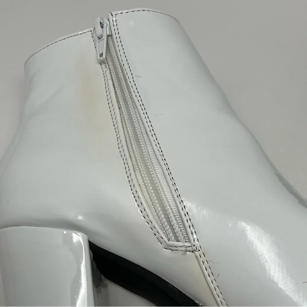 Allegra K Round Toe Chunky Heels Platform Ankle Boots Size 7.5